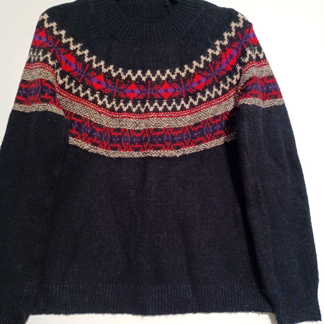 Lucky Brand Fair Isle Crewneck Pullover Sweater Size Small